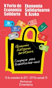 Ekonomia Solidarioaren V. Azoka - 2017ko Azaroaren 18an - Errenteria @ Errenteriako Merkatuzar