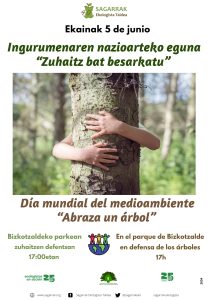 [:es]Acción (Basauri) Día Mundial del Medio Ambiente: Abraza un árbol[:eu]Ekintza (Basauri) Ingurumenaren nazioarteko eguna "Zuhaitz bat Besarkatu"[:]